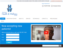 Tablet Screenshot of americanhealthandwellnesscenter.com